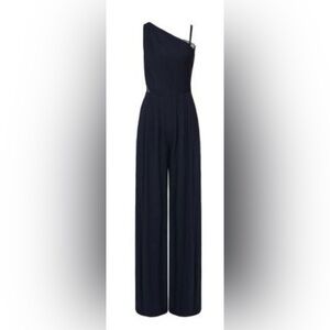 Reiss Navy Wide Leg Jumpsuit